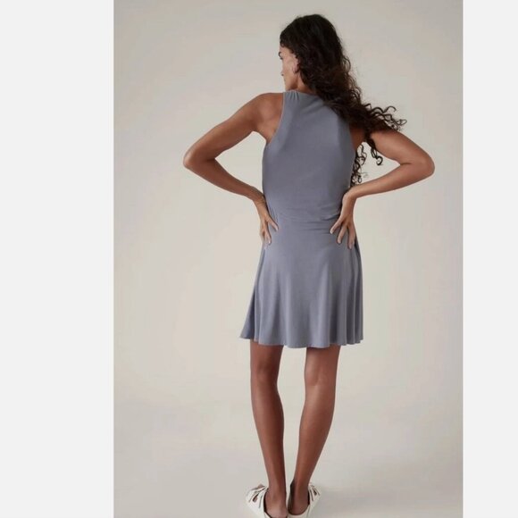 Athleta Women's Santorini Thera Dress Gray Soft Modal Stretch Sporty Size XXS - Picture 2 of 9